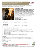 Welding Boot Camp Spring 2018