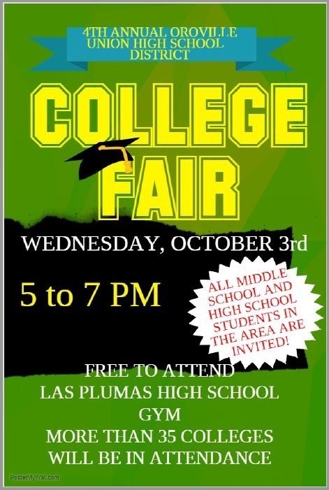 All Middle and High School Students Invited to Attend College Fair