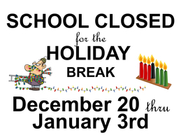 We're closed for the holiday break!