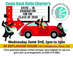 Drive through Chico Graduation 6.3.20 at 2pm!