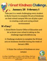 Great Kindness Challenge Jan. 28 - Feb. 1