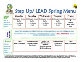 BCCS Spring Menu