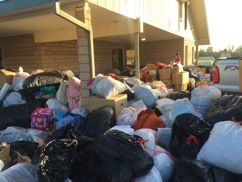 Several donations being sorted for those affected by fire Several donations being sorted for those affected by fire
