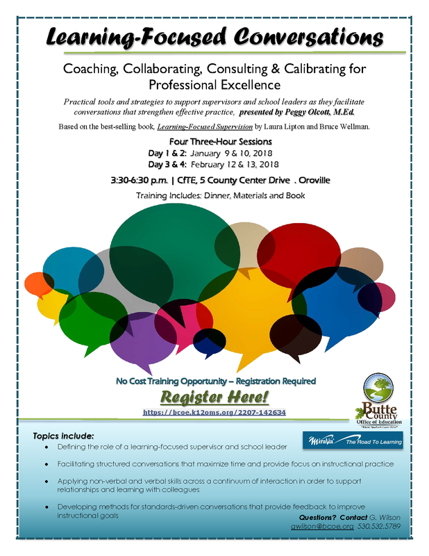 Learning-Focused Conversations -- Training Opportunity